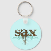 Cool Grunge Saxophone Sleutelhanger (Voorkant)