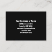 Cool Grunge Snowboard Visitekaartje (Achterkant)