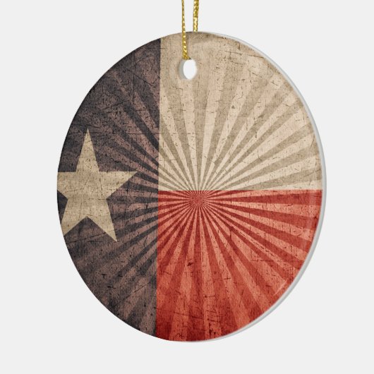 Cool Grunge Texas Vlag Keramisch Ornament (Links)