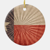 Cool Grunge Texas Vlag Keramisch Ornament (Achterkant)