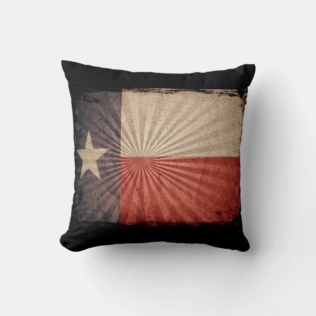 Cool Grunge Texas Vlag Kussen (Voorkant)