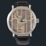 Cool Grunge  Tiki Set Horloge<br><div class="desc">Tiki (een groot Polynesisch houtsnijwerk in humanoïde vorm) Grafische Illustratieset staat op dit aangepaste horloge.</div>
