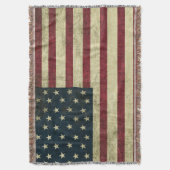 Cool Grunge US Flag Throw Blanket Deken (Voorkant Verticaal)