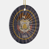 Cool Grunge Utah Vlag Keramisch Ornament (Rechts)