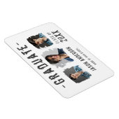 Cool Grunge White 3 Foto Afstuderen Aankondiging Magneet (Rechterzijde)