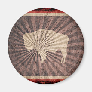 Cool Grunge Wyoming Vlag Magneet