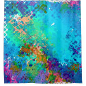 Cool Grunged Up Splattered Graffiti Art Design Douchegordijn (Voorkant)