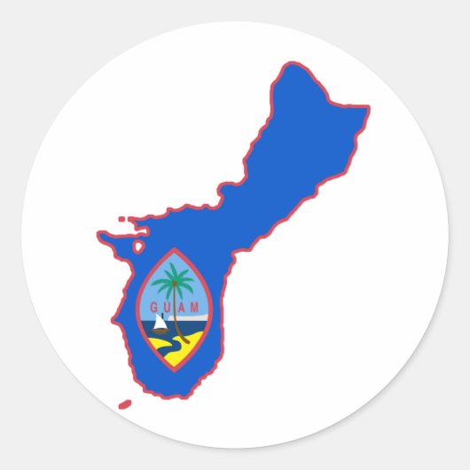 Cool Guam Ronde Sticker (Voorkant)