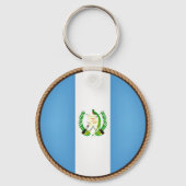 Cool Guatemala-vlaggenzegel Sleutelhanger (Voorkant)