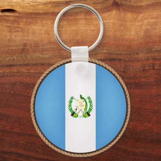 Cool Guatemala-vlaggenzegel Sleutelhanger (Voorkant)