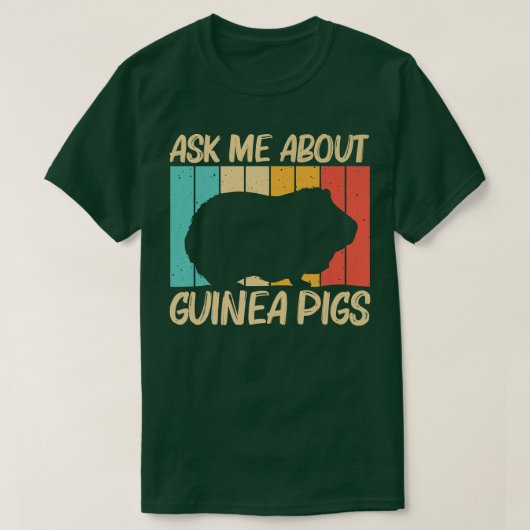Cool Guinea Pig Design For Men Women Cavy Pet Rode T-shirt (Design voorkant)