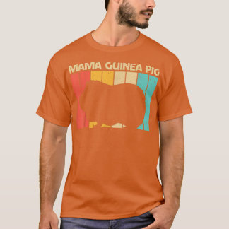 Cool Guinea Pig Design for Women Mam Cavy Pet Rode T-shirt