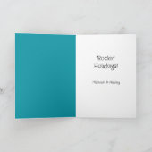 Cool Guitar Decorated Gingerbrood Cookie Kerstmis Feestdagen Kaart (Binnen)