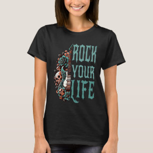 Cool Guitar en Skull Rock Je Leven T-shirt