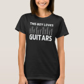 Cool Guitar For Boys Kids Acoustic Guitar Musician T-shirt (Voorkant)