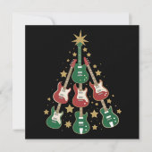 Cool Guitar-kerstboom Guitar Lovers Kerstmis Feestdagenkaart (Voorkant)