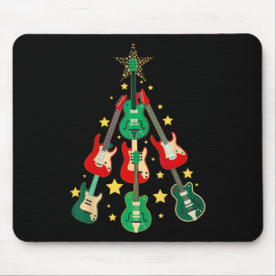Cool Guitar-kerstboom Guitar Lovers Kerstmis Muismat