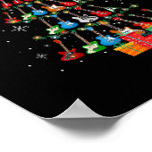 Cool Guitar-kerstboom Merry Xmas cadeautjes Xmas L Poster (Hoek)