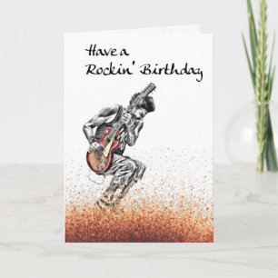 Cool Guitar Musician Rocker Guitarist Birthday Car Kaart