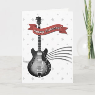 Cool Guitar Musician Rockstar Rock & Roll Birthday Kaart