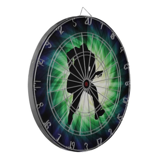 Cool Guitar Player Dartbord (Voorkant Links)