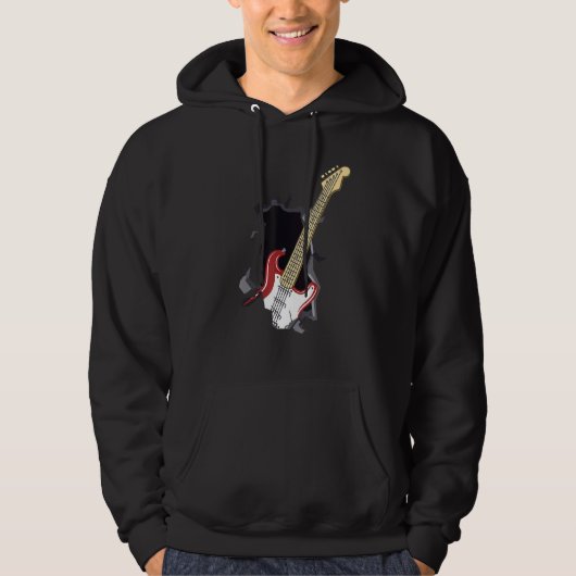 Cool Guitar Player  Guitar Hoodie (Voorkant)