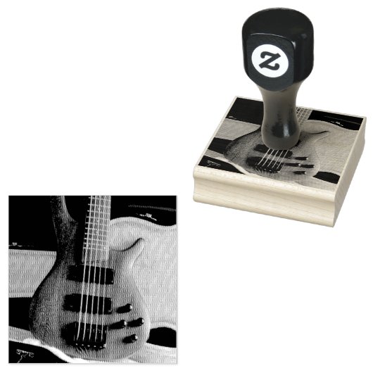 Cool Guitar Rubberstempel (Gestempeld)