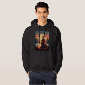 Cool Guitarist Father Dad Playing Guitar In Sunset Hoodie (Voorkant volledig)