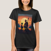 Cool Guitarist Father Dad Playing Guitar In Sunset T-shirt (Voorkant)