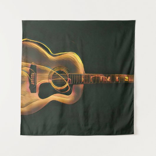 Cool guitarist gift wandkleed (Voorkant (horizontaal))