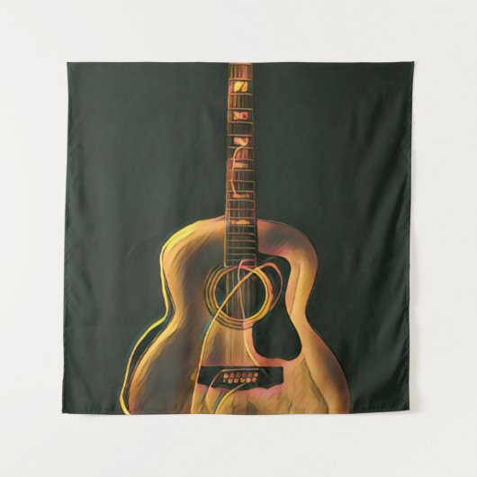 Cool guitarist gift wandkleed (Voorkant)