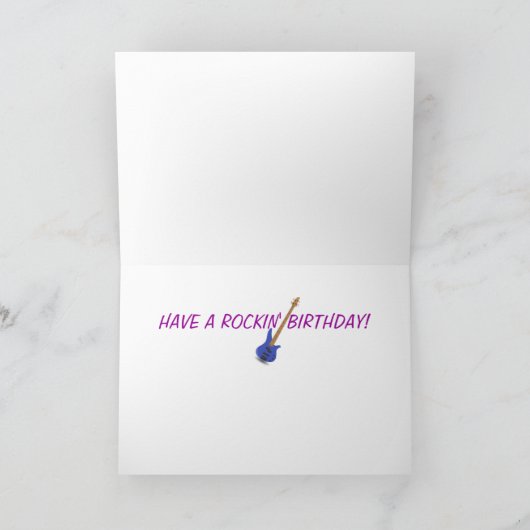 Cool Guitars Toetsenbord en Muzieknoten Verjaardag Kaart (Binnen)