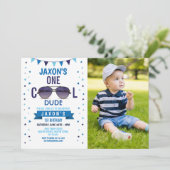 Cool guy 1 zondagse zondagse zomerjongen foto kaart (Staand voorkant)