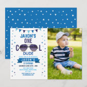 Cool guy 1 zondagse zondagse zomerjongen foto kaart (Voorkant / Achterkant)