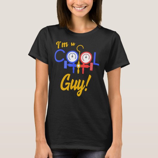 Cool Guy Airconditioner Reparatie AC Tech Verwarmi T-shirt (Voorkant)