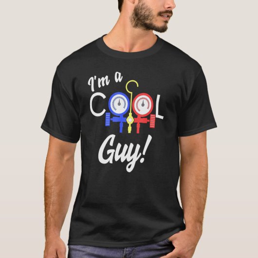 Cool Guy Airconditioner Reparatie AC Tech Verwarmi T-shirt (Voorkant)