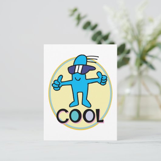 Cool guy briefkaart (Staand voorkant)
