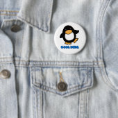 Cool Guy Cute Penguin Badge Ronde Button 5,7 Cm (In situ)