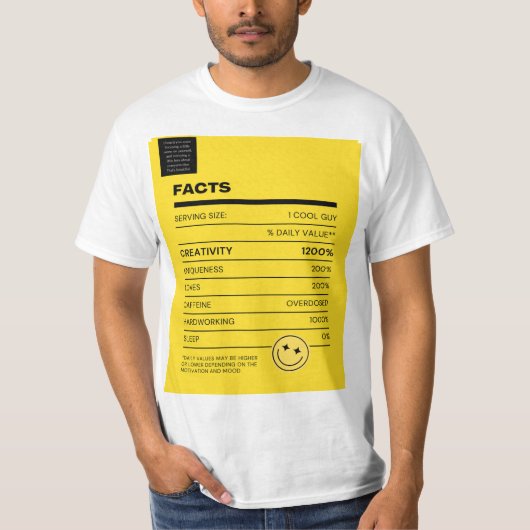 "Cool Guy Facts T-shirt: Ontdek fascinerende T" T-shirt (Voorkant)