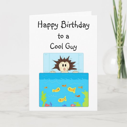 Cool Guy Vissen Aquarium Kaart (Voorkant)