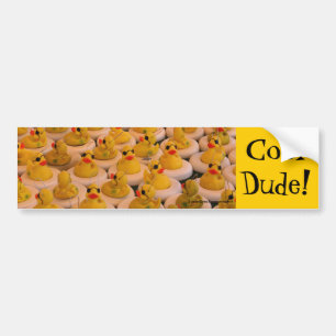 Cool Guy Yellow Rubber Ducks Funny Bumpersticker