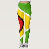 Cool Guyana Flag Mode Leggings (Voorkant)