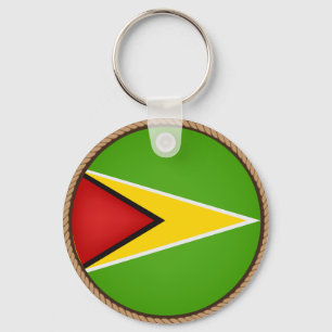 Cool Guyana-vlaggenzegel Sleutelhanger