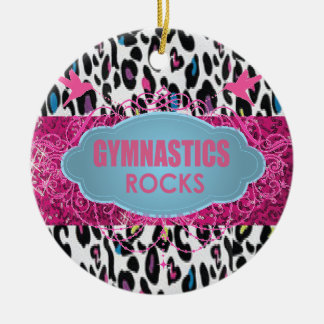 COOL Gymnastic Rocks Pink SPARKLE Ornament