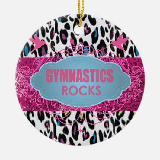 COOL Gymnastic Rocks Pink SPARKLE Ornament (Voorkant)