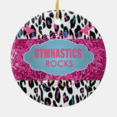 COOL Gymnastic Rocks Pink SPARKLE Ornament (Achterkant)