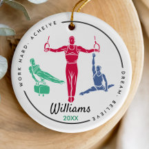 Cool gymnastiek speler gepersonaliseerde souvenir