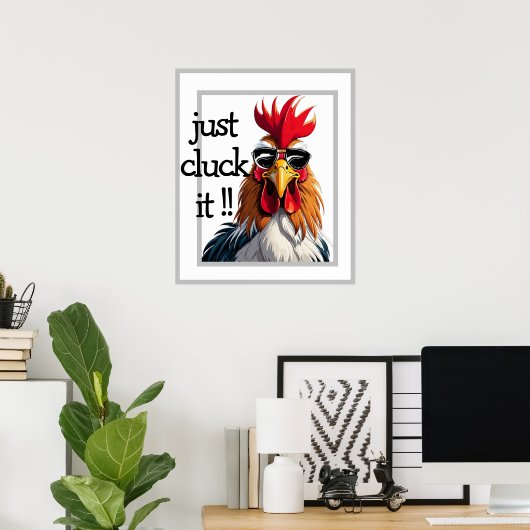 Cool Haan Poster, Grappige quotes Chicken Pun Poster (Thuiskantoor)