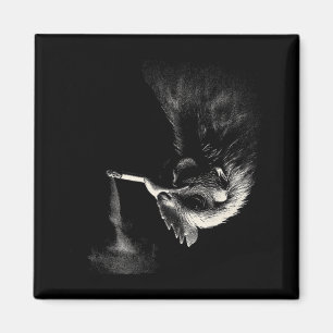 Cool Haantje Rokt Sigaret Kunst Grafisch _1 Magneet