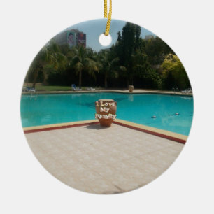 Cool Hakuna Matata Pool Side I love My Family.jpg Keramisch Ornament